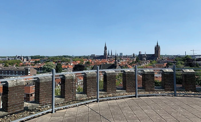 Uitzicht vanaf de watertoren in Delft